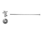 Toilet Supply Kit - Brass Cross Handle with 1/4 Turn Ceramic Disc Cartridge Valve (MT4003X-NL) - Angle, Flat Head Riser